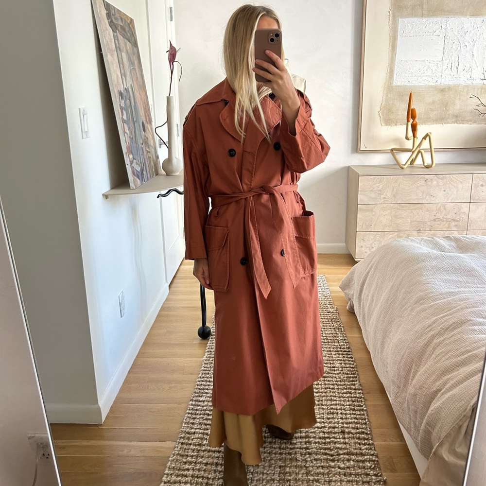 & Other Stories Rust Trench Coat